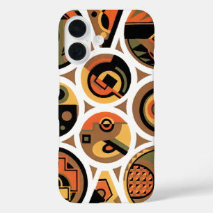 Vintage Art Deco Pochoir Jazz Geometric Circles iPhone 16 Case