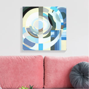 Vintage Art Deco Pochoir Jazz Geometric Shapes Canvas Print