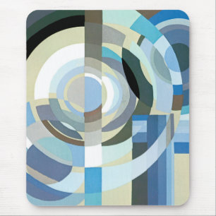 Vintage Art Deco Pochoir Jazz Geometric Shapes Mouse Mat