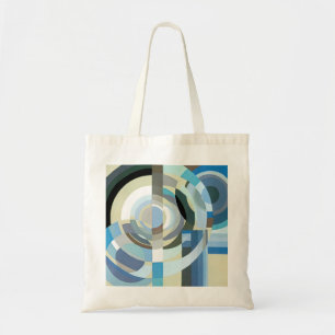 Vintage Art Deco Pochoir Jazz Geometric Shapes Tote Bag