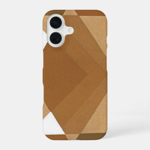 Vintage Art Deco Pochoir Jazz Tan Geometric Shapes iPhone 16 Case