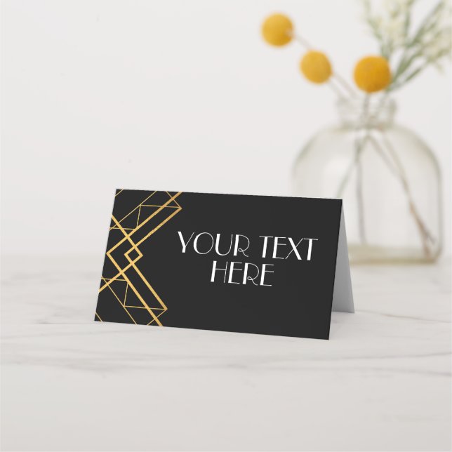 Vintage Art Deco Roaring 20s Party Place Cards (Front)