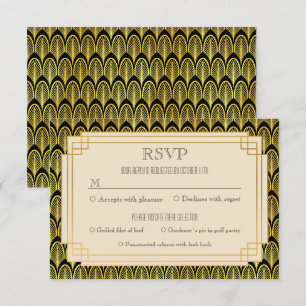 Vintage Art deco rsvp Invitation