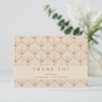 Vintage Art Deco Rust Geometric Custom Wedding