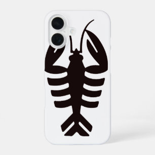Vintage Art Deco Seafood, Lobster in Black iPhone 16 Case