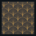 Vintage Art Deco Seamless Pattern. Geometric decor Faux Canvas Print<br><div class="desc">Vintage Art Deco Seamless Pattern. Geometric decorative with circles texture. Retro background.</div>