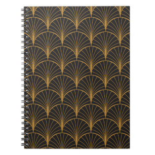 Vintage Art Deco Seamless Pattern. Geometric decor Notebook
