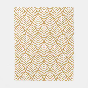 Vintage art deco seamlesspattern fleece blanket