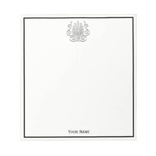 Vintage Art Deco Silver Plume Arabesque Notepad