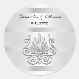 Vintage Art Deco Silver Plume R Envelope Seals