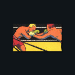 Vintage Art Deco Sports Boxing, Boxers Punching Canvas Print<br><div class="desc">Vintage illustration sports boxing design featuring two fighters,  men punching each other,  boxers in the ring.</div>