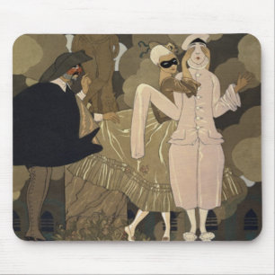 Vintage Art Deco, Surprise by George Barbier Mouse Mat
