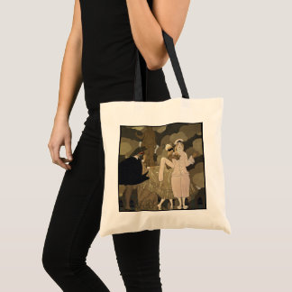 Vintage Art Deco, Surprise by George Barbier Tote Bag