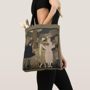 Vintage Art Deco, Surprise by George Barbier Tote Bag