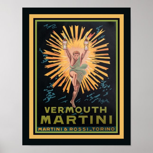 Vintage Art Deco Vermouth Martini Poster (Front)