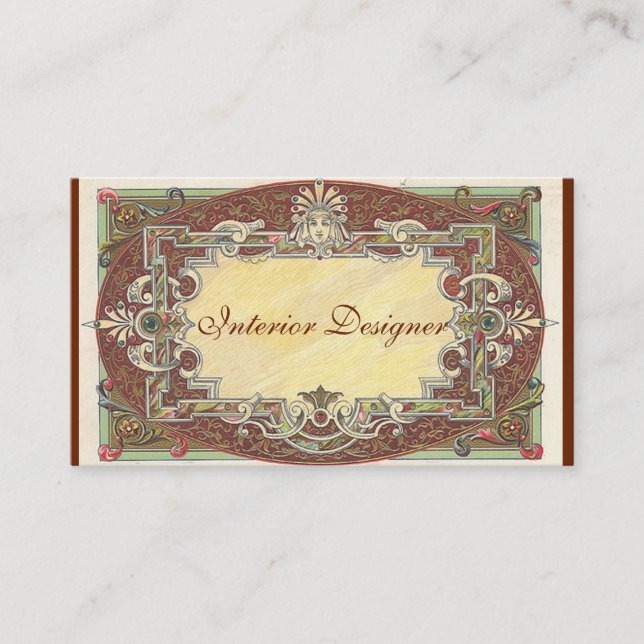 Vintage, Art Deco, Victorian, Business Card (Front)
