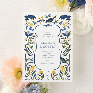 Vintage Art Deco Wedding Invitation