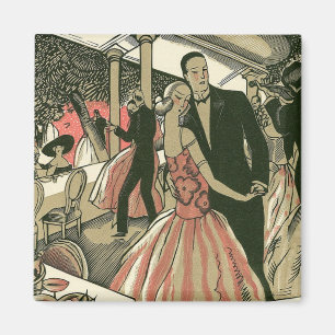 Vintage Art Deco Wedding, Newlyweds First Dance Magnet