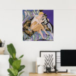 Vintage Art Deco Woman with Cat by S. Chompre Poster<br><div class="desc">Vintage illustration art deco daily life image featuring an elegant woman wearing a flapper dress is sitting on a couch with her pet cat. Woman with Cat by S. Chompre. "Femmes Modernes, 1926" by S. Chompré is a series of illustrations with contemporary women from the 1920s by Samuel Chompré. The...</div>