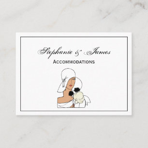 Vintage Art Deco Woman with Flowers Wearing Hat C Business Card