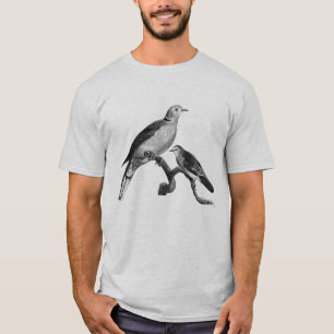 Vintage Art Doves On Branch T-Shirt