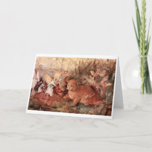Vintage Art - Fairies and a Cat, Card