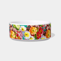 Vintage Art Floral Pattern Spring Flowers Primrose