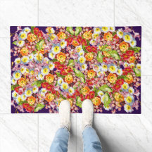 Vintage Art Floral Pattern Spring Flowers Primrose