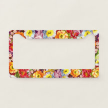 Vintage Art Floral Pattern Spring Flowers Primrose
