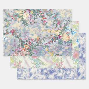 Vintage Art Flowers Craft Wrapping Paper