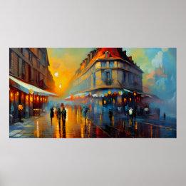 Vintage art France old Poster