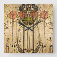 Vintage Art Gesso Wall Frieze Timepiece