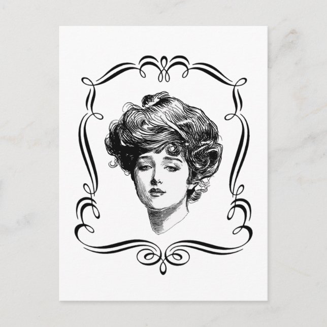 Vintage Art Gibson Girl Postcard (Front)