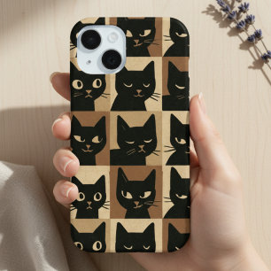 Vintage Art Guitar Cat Lover Case-Mate iPhone Case