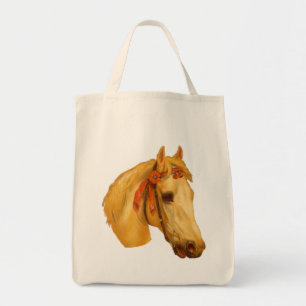 Vintage Art Horse Head Animal Tote Bag
