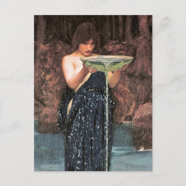 Vintage Art John W. Waterhouse Circe Invidiosa  Postcard (Front)