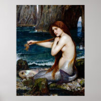 Vintage Art John William Waterhouse A Mermaid