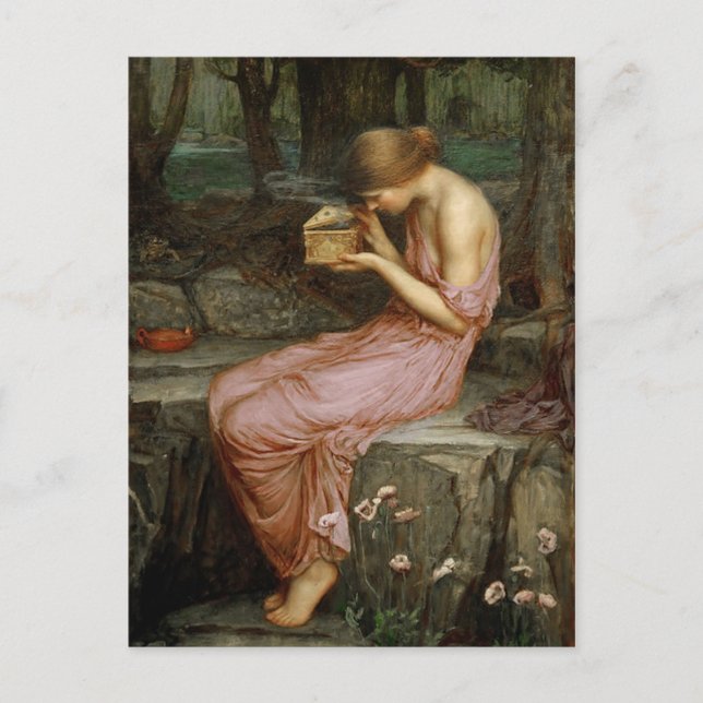 Vintage Art John William Waterhouse Psyche Postcard (Front)