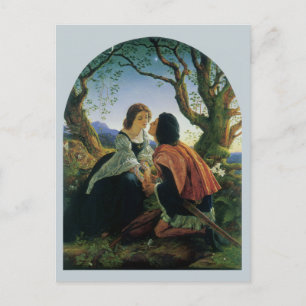 Vintage Art, Lovers at Dusk, Sir Joseph Noel Paton Holiday Postcard
