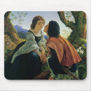 Vintage Art, Lovers at Dusk, Sir Joseph Noel Paton Mouse Mat