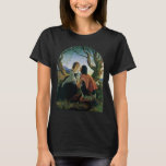 Vintage Art, Lovers at Dusk, Sir Joseph Noel Paton T-Shirt<br><div class="desc">Vintage Victorian fine art love and romance image featuring a young newlywed couple in love; Lovers at Dusk. Artist: Sir Joseph Noel Paton,  1857. The man and woman are about to kiss on their tryst in the forest.</div>