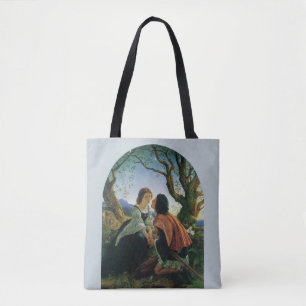 Vintage Art, Lovers at Dusk, Sir Joseph Noel Paton Tote Bag