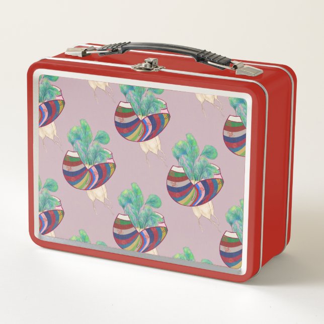 Vintage Art Lunch Box Red (Front)