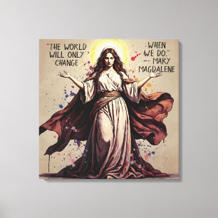 Vintage Art Mary Magdalene Quote Canvas Print