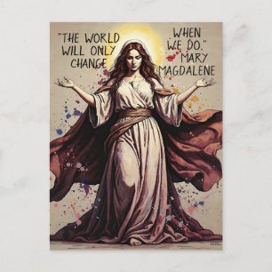 Vintage Art Mary Magdalene Quote  Postcard