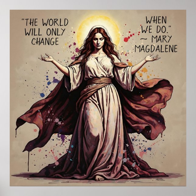 Vintage Art Mary Magdalene Quote  Poster (Front)