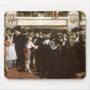 Vintage Art, Masked Ball at the Opera by Manet Mouse Mat