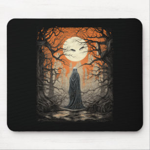 Vintage Art Men Women Scary Jack O'lantern Hallowe Mouse Mat