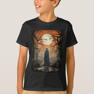 Vintage Art Men Women Scary Jack O'lantern Hallowe T-Shirt