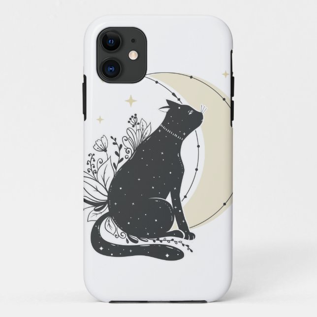 Vintage Art Moon Cat Case-Mate iPhone Case (Back)